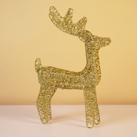 Golden Glitter Reindeer Christmas