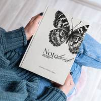 Butterfly Aesthetic Notebook for Notes, Goals & Planning | Minimal Black & White Hardcover Journal