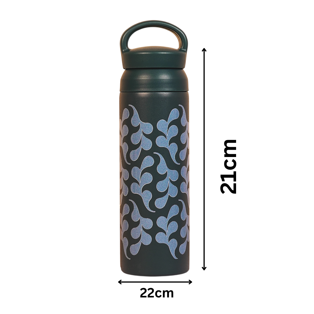 Teal Abstract Pattern Stainless Steel Insulated Tumbler