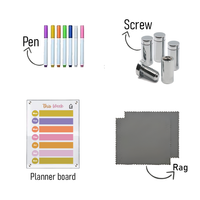 Colorful Acrylic Milky Weekly Planner Board – Reusable Wall Organizer for Home, Office & Study