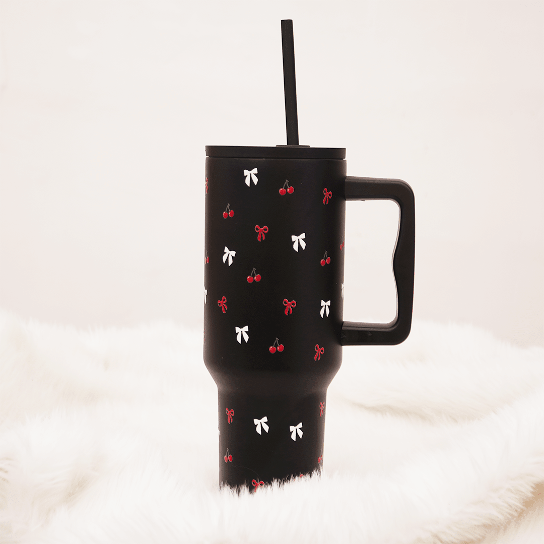 Cherry Daze 🍒 Leakproof Stainless Steel Tumbler - Memories InsiteCHERRY DAZE TUMBLER WITHOUT CHARMS