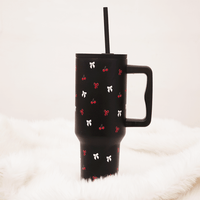 Cherry Daze  🍒 Leakproof Stainless Steel Tumbler in Black
