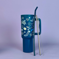 Ocean Deep Sea Dream Stainless Steel Tumbler with Straw – 40oz