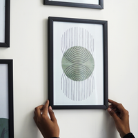 Minimalist Geometric Wall Art Frame Set-6 – Modern Botanical Abstract Wall Decor