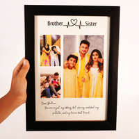 Personalized MERA BHAI  Brother Sister Photo Frame Gift