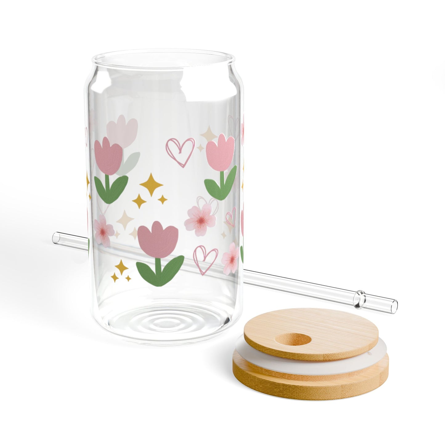 Tulip Glass Jar Tumbler