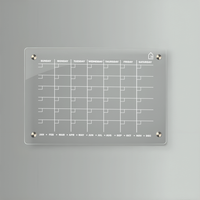 Acrylic Perpetual Wall Calendar – Reusable Dry Erase Monthly Planner Board with Monthly Tabs | Modern Home & Office Wall Organizer