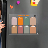 This week Pastel color blocks Acrylic Fridge Planner | Pens and Reg