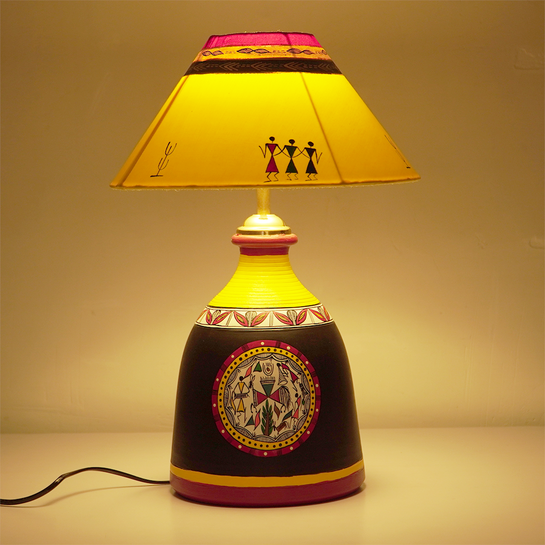 Sunbeam Tribe Table Lamp – Handpainted Ethnic Decor Light