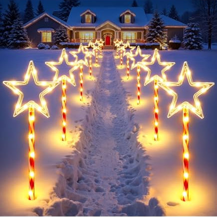Star Solar Pathway Lights for Christmas