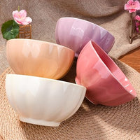Pastel Charm Ceramic Bowls – Set of 4 | Elegant Multi-Color Serving Bowls for Everyday & Special Occasions