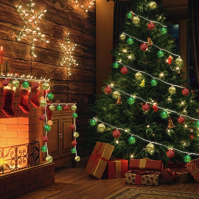 Colorful Christmas Ornament LED Ball Lights