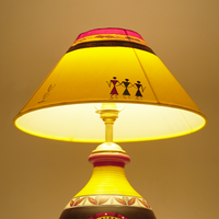 Sunbeam Tribe Table Lamp – Handpainted Ethnic Decor Light