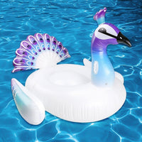 Peacock Pool Floats Inflatable Peacock Pool Float Large Ride On Pool Raft Lounger Island Beach Swimming Pool Party Decorations Pool Island for Adults Water Fun