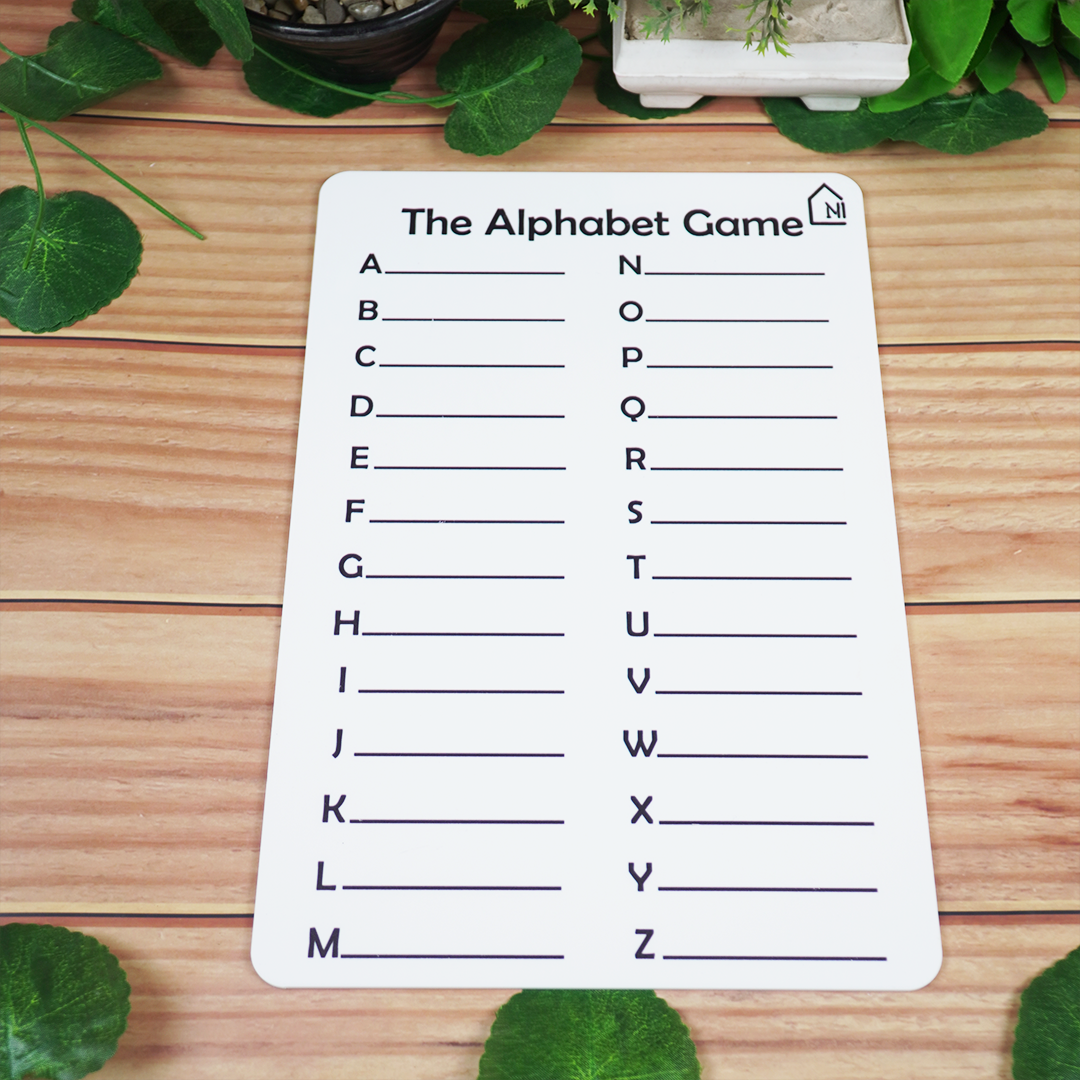 Reusable Alphabet Learning Board for Kids with Pen Box & Cleaning Cloth
