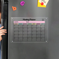 Monthly Acrylic Fridge Planner with Week days | Pens and Reg