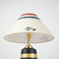 Midnight Spiral Table Lamp – Handpainted Ethnic Decor Light