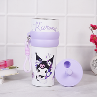 Kuromi Stainless Steel Insulated Tumbler with Straw & Carry Loop