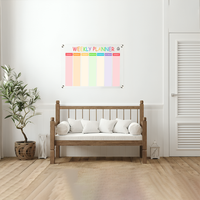 Acrylic Weekly Wall Planner – Reusable Dry Erase Rainbow Schedule Board | Sunday Start | Color-Coded Weekly Organizer for Home, Office & Study