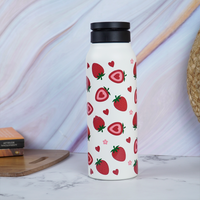 Strawberry Design Stainless Steel Water Bottle
