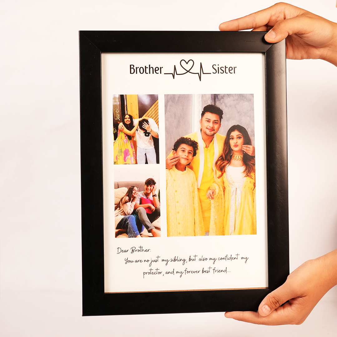 Personalized MERA BHAI  Brother Sister Photo Frame Gift