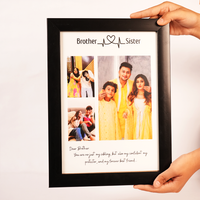 Personalized MERA BHAI  Brother Sister Photo Frame Gift