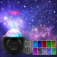 Starry Night Light Projector, LED Light Projector, Ocean Wave Projector with Remote Control, Bluetooth Speaker