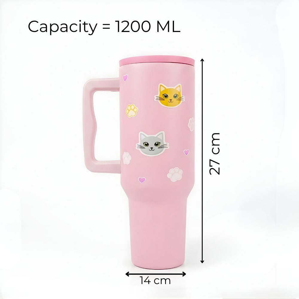 Kitty Charm Insulated Leakproof Tumbler