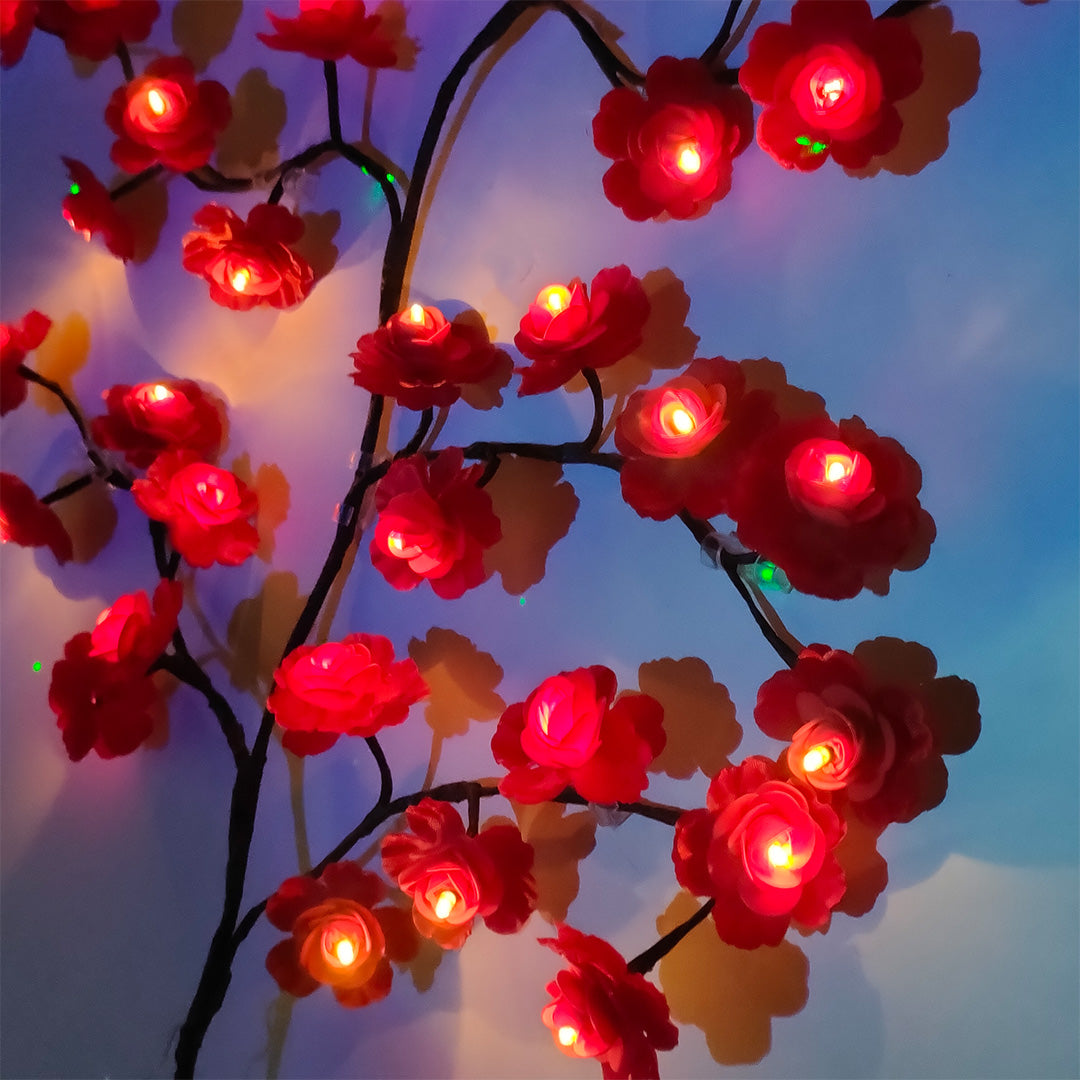 MEMORIES INSITE™ RED ROSE TREE BRANCH WALL LIGHT