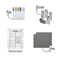 Acrylic Weekly Planner Board with To-Do, Notes & Appointments – Reusable Wall Organizer