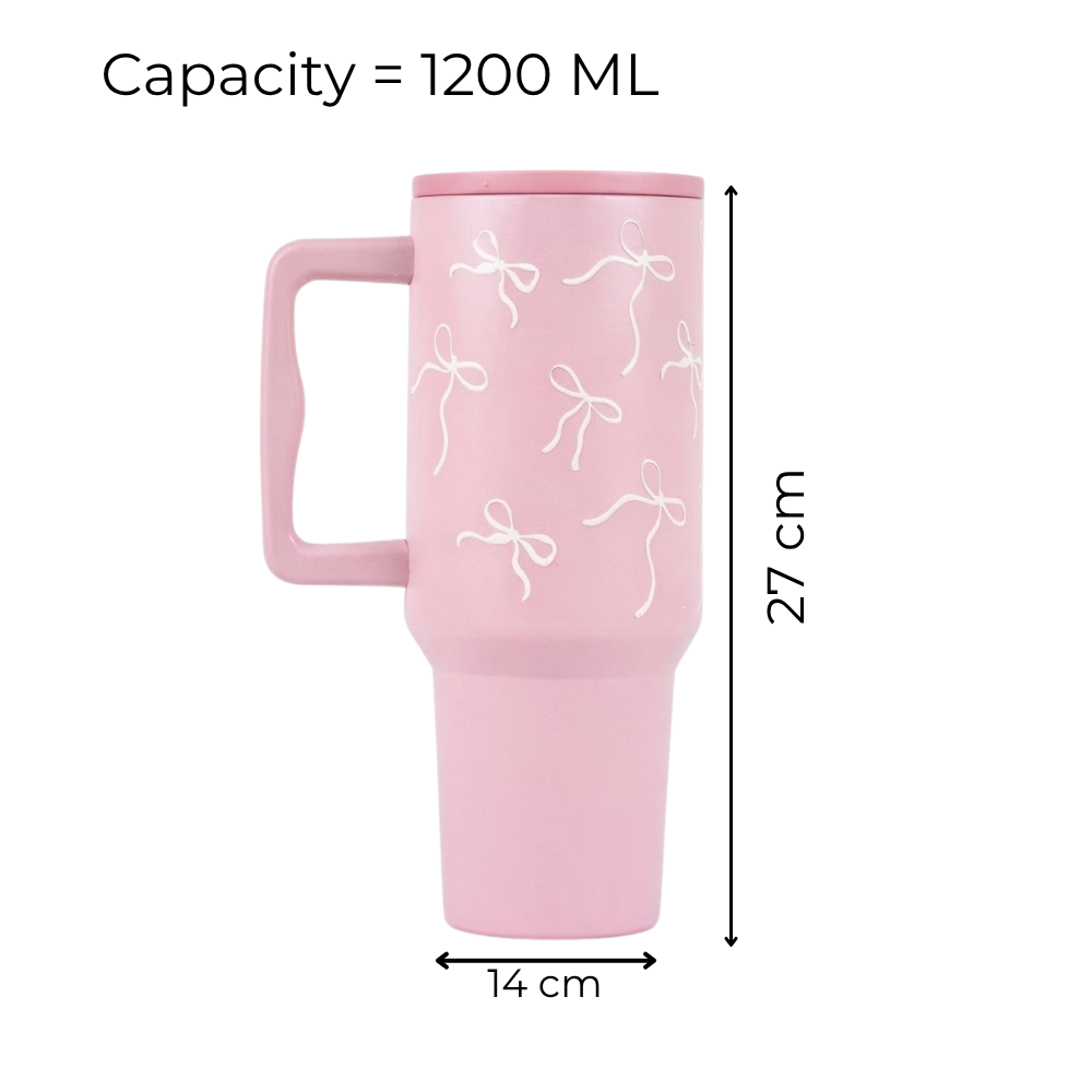 Blush Bloom Tumbler With Pink LId 🎀
