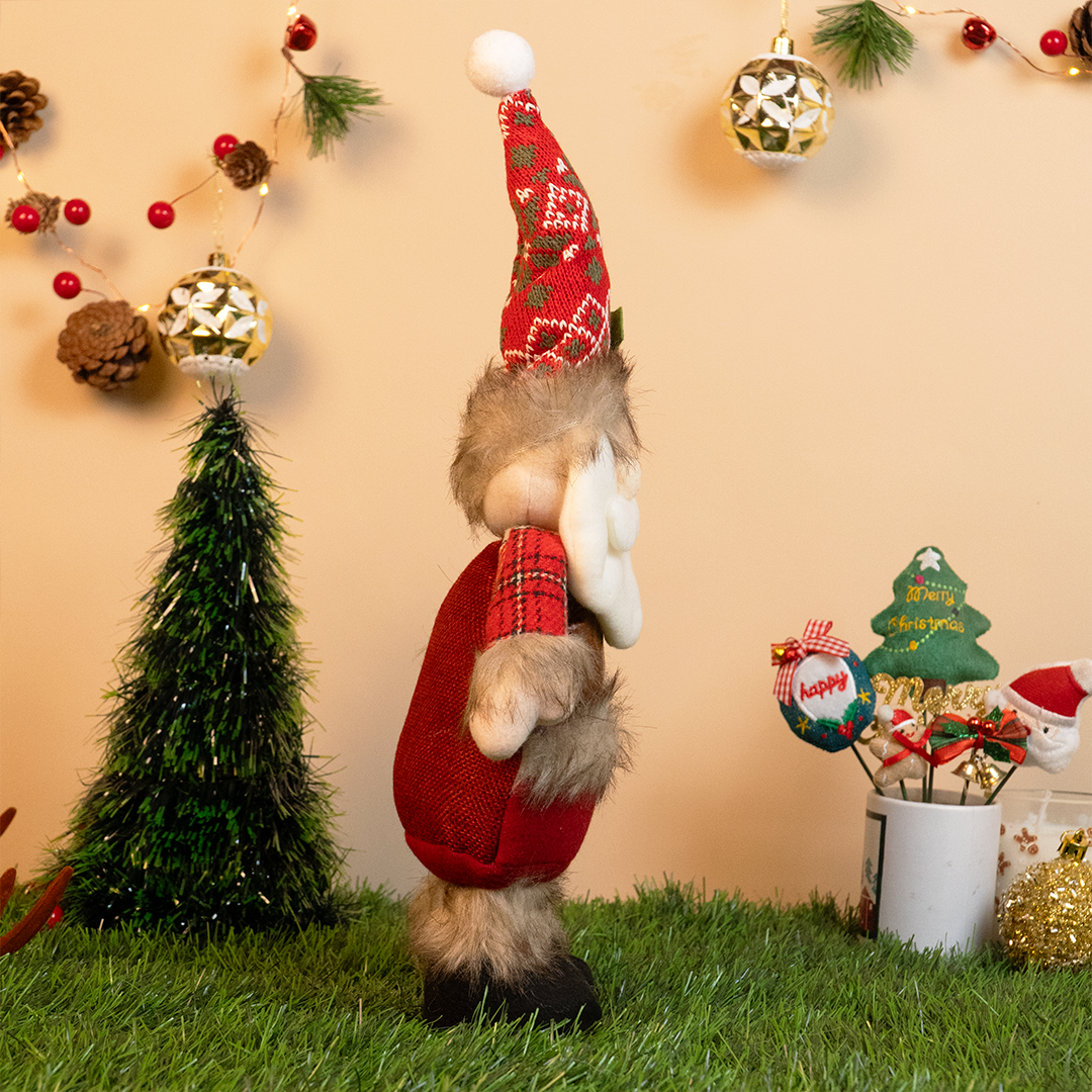 Christmas Plush Santa Doll – Cute Standing Santa Decoration