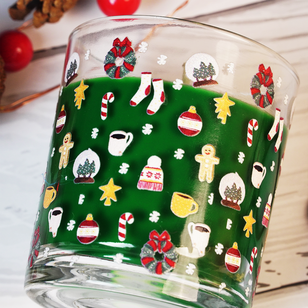 Set-3 Christmas Scented Glass Candles