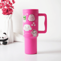 “Hot Pink Love Doodle Tumbler – Leak-Proof & Stylish” - Memories InsitePINK LOVE DOODLE TUMBLER-40 OZ