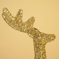 Golden Glitter Reindeer Christmas