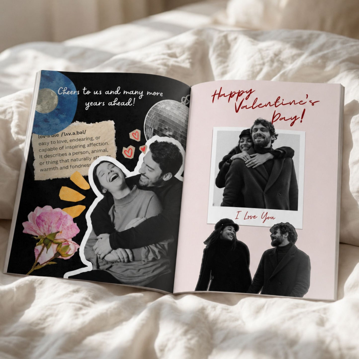 Custom Couple Photo Book – Full of Love Memory Album