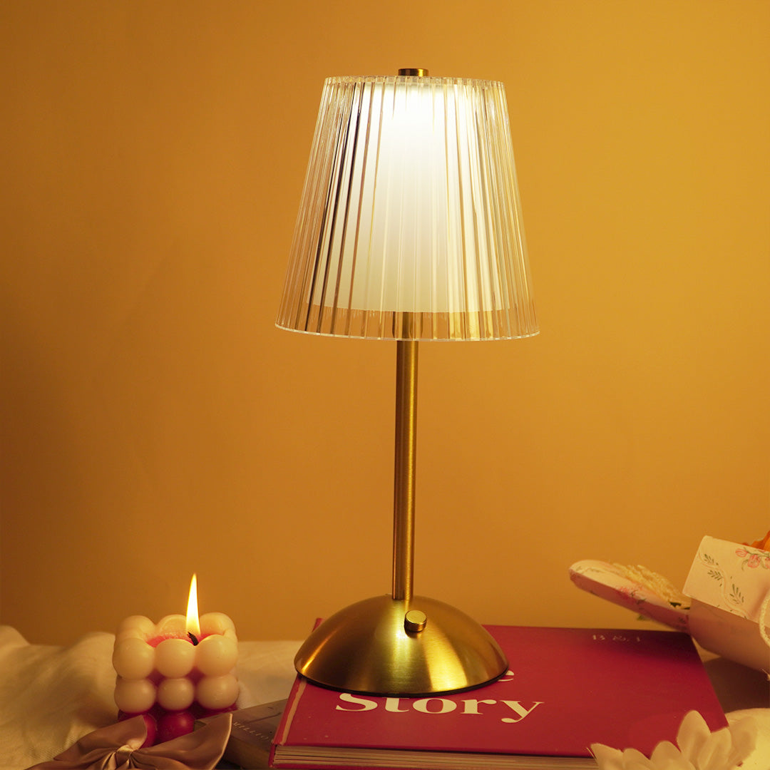 Elegant Warm Glow Table Lamp – Modern Bedside & Home Décor Light