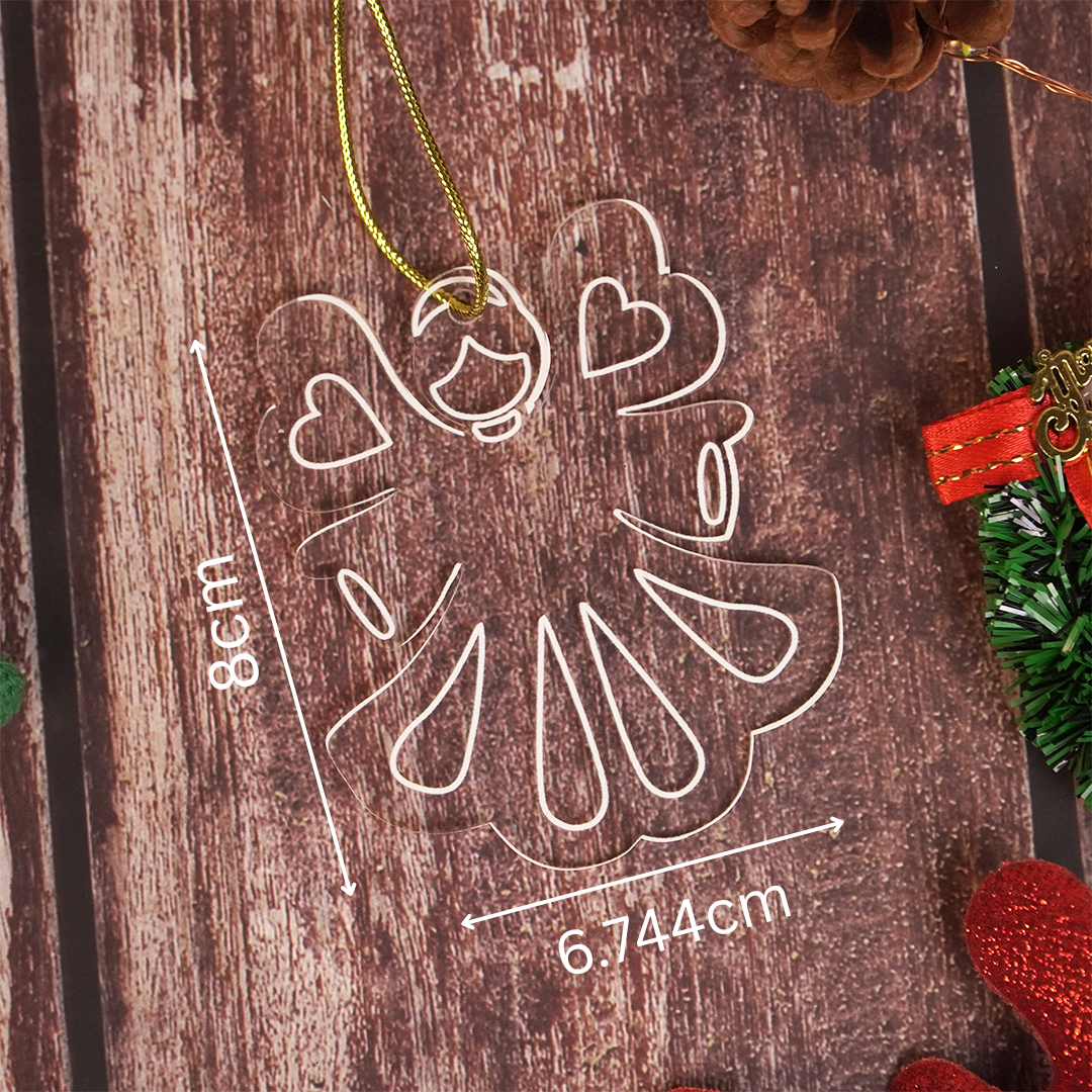 Set of 6 Acrylic Angel Doll Ornaments – Elegant Clear Christmas Decorations