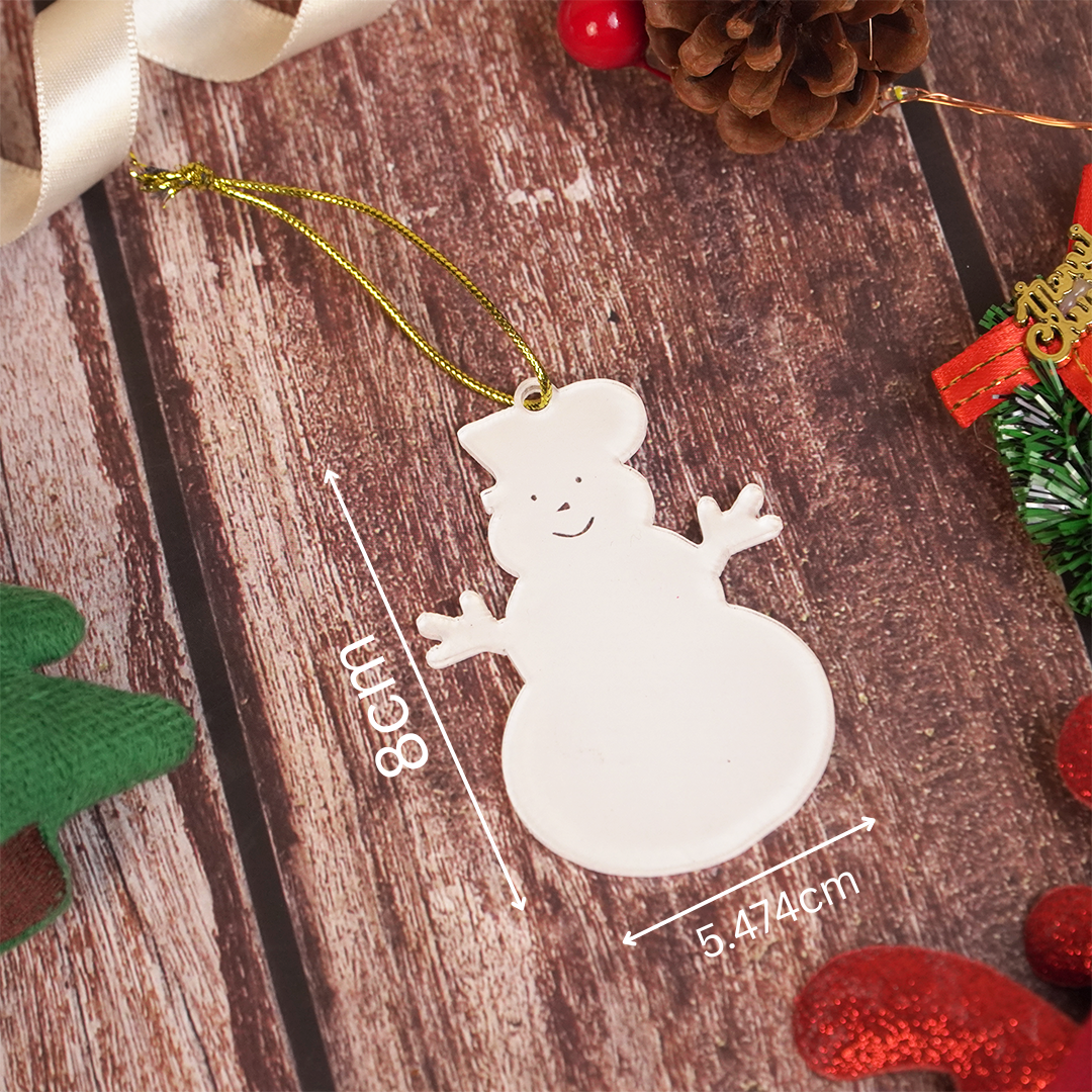 Set of 6 Acrylic Christmas Hanging Ornaments – Premium Festive Décor