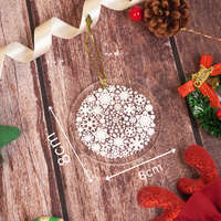 Set of 6 Acrylic Snowburst Ornament Set – Premium Winter Décor