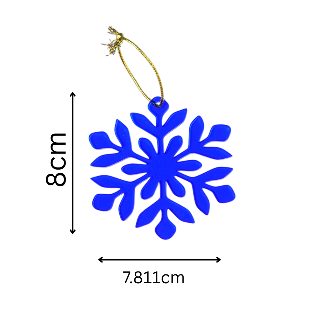 Blue Snowflake Christmas Tree Ornament