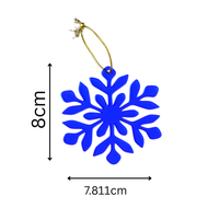 Blue Snowflake Christmas Tree Ornament