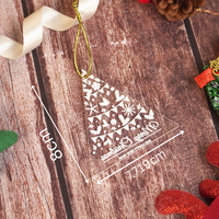 Set of 6 Acrylic Christmas Tree Ornament – Premium Hanging Decoration (8 cm)