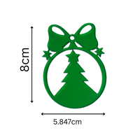 Set-6 Christmas Tree Ornament Cutouts – Green