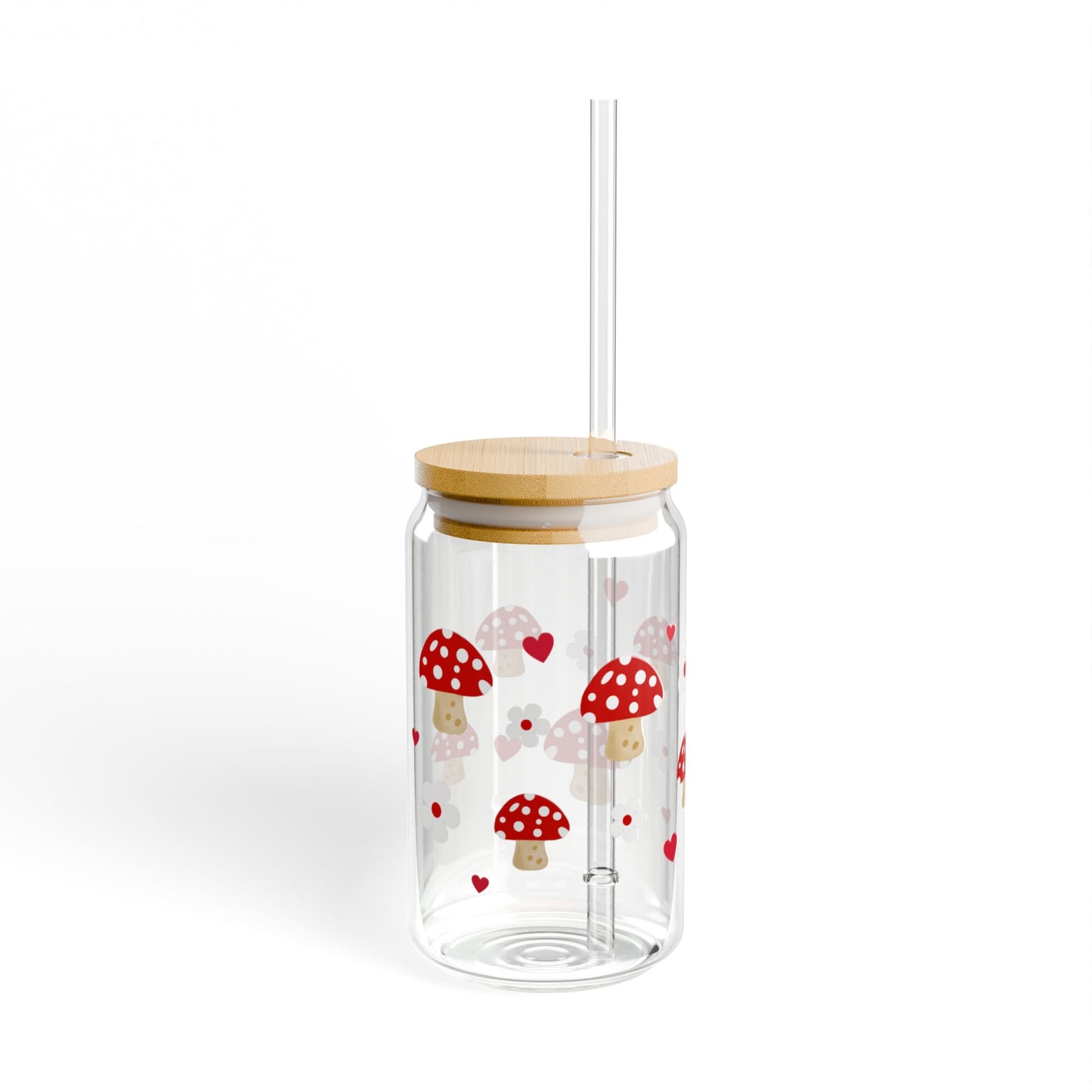 Personalized Mashroom Glass Coffee Tumbler