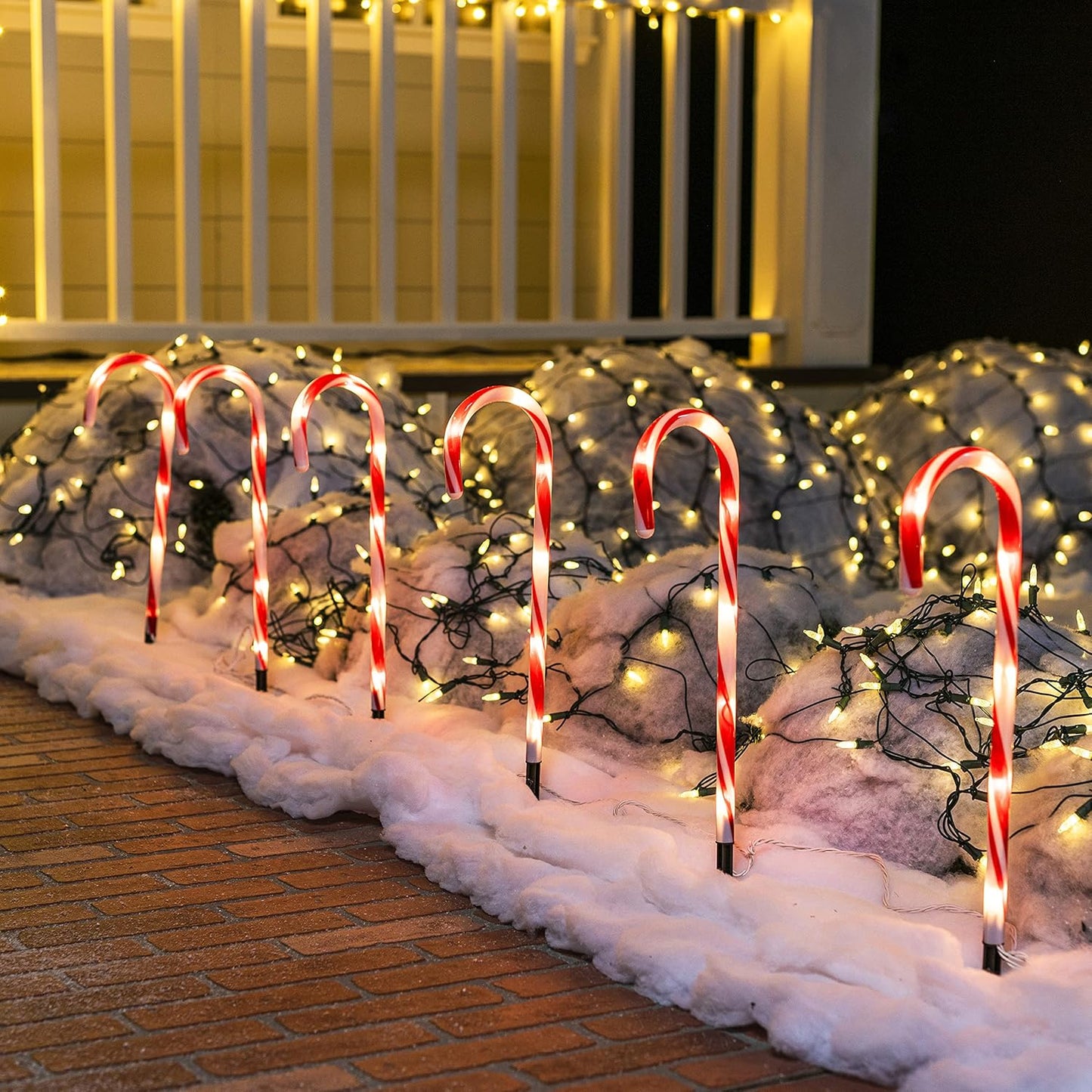 Solar Christmas Candy Cane Light