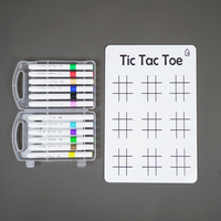 Reusable Tic Tac Toe Learning Board with Marker Pen Box & Cleaning Cloth