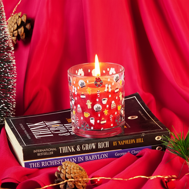 Set-3 Christmas Scented Glass Candles