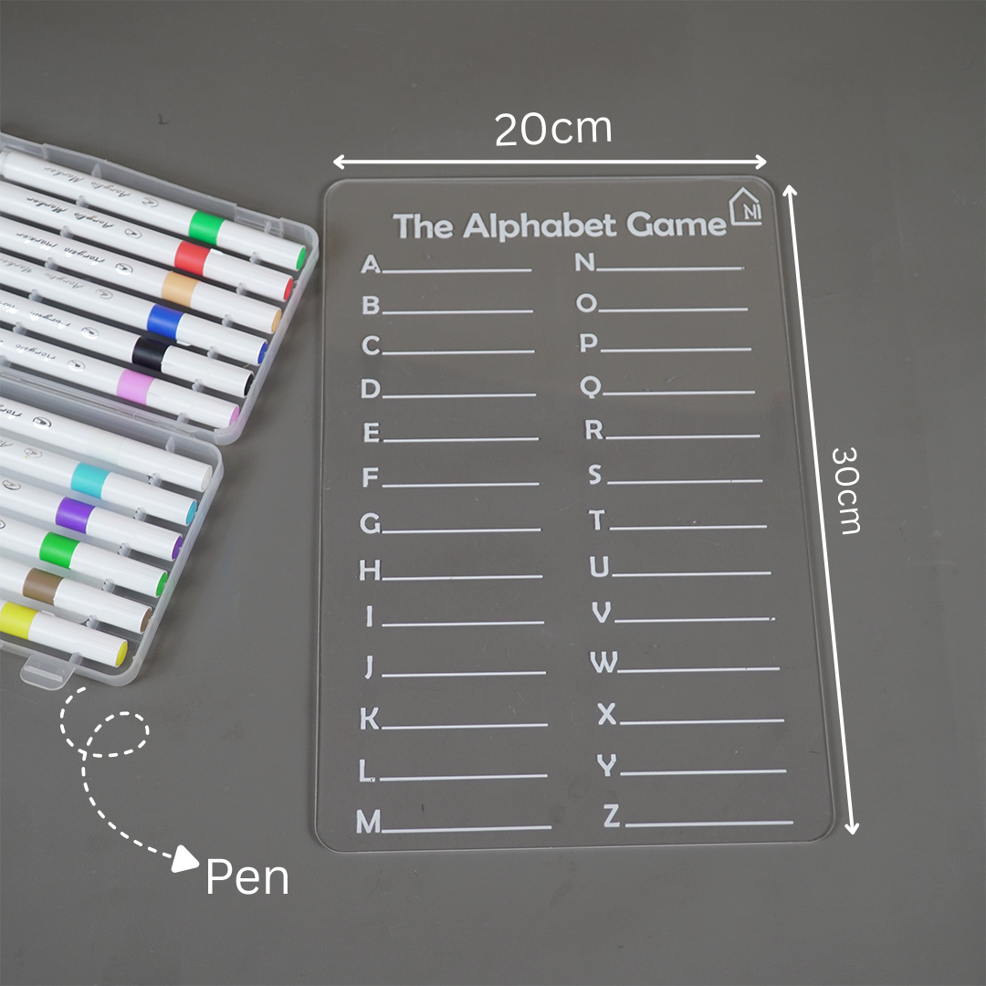 Alphabet Learning Tracing Board for Kids with pen box & Cleaning Cloth