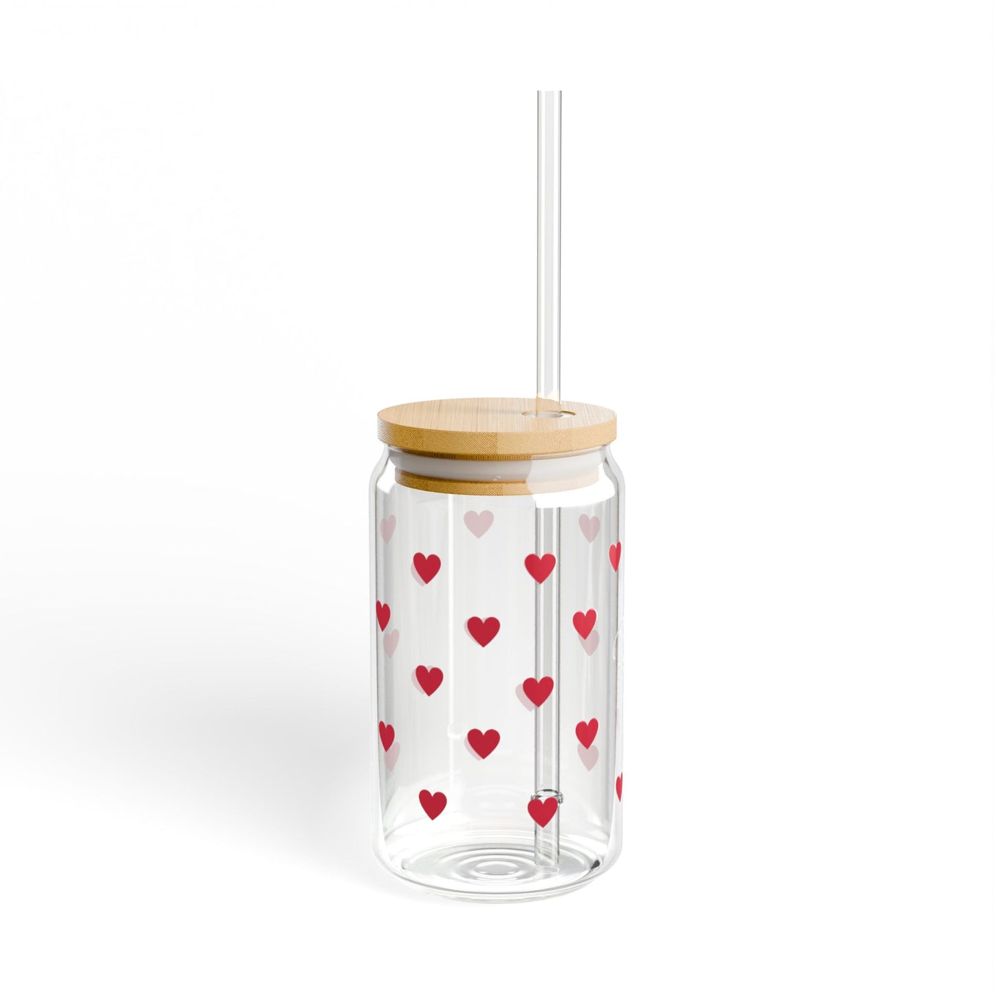 Personalized Heart glass jar Coffee tumbler